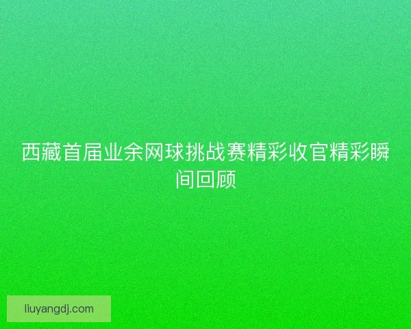 西藏首届业余网球挑战赛精彩收官精彩瞬间回顾